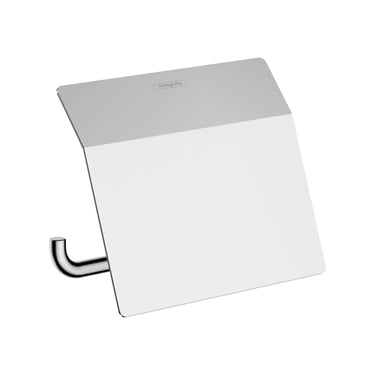 hansgrohe Toilettenpapierhalter AddStoris, Papierrollenhalter mit Abdeckung, Chrom, 1 Rolle im Sale